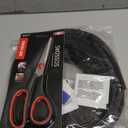 50 Feet D-Shape Rubber Weather Stripping Door Seal Strip, Fingwerk Self-Adhesive Backing Door Weatherstripping for Door Frame Insulation Large Gap, Easy Cut to Size with Tailor Scissors(Black)