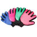 Efficient Pet Grooming Glove - Gentle Shedding Brush for Dogs, Cats, Horses, & more with Long & Short Hair - Right Hand Only (Red)