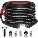 Flexible 1/4 Pressure Washer Hose 50FT,3600PSI