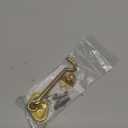 QCAA Heavier Duty Brass Door Hook Latch & Eye, 4", Vibrated Brass, Made in Taiwan, 1 Pack
