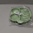 Silicone Baby Plate with Suction, Owl Shape Suction Plate for Toddler Kids, Baby Toddler Divided Dish, Green