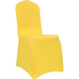 Dimatic 20 PCS Yellow Spandex Chair Covers Dining Room Stretch Chair Covers Protector for Living Room Banquet Wedding Party Dining Decoration (Yellow)