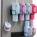Vane Oak Stanley Cup Holder Magnetic - Tumblers Organizer Stanley Cup Accessories for Refrigerator, Water Bottle Organizer for Stanley 40 30 oz with Handle