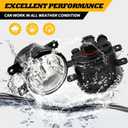 Front Fog Light Pair Compatible with 2016-2021 Civic/ 2019-2022 HR-V/ 2018-2020 Fit Fog Lamp Driver and Passenger Side