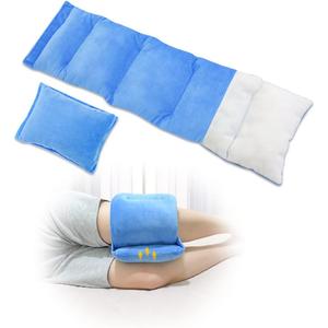 Knee Pillow for Side Sleepers Leg Pillows Side Sleeping Hip Pillow Knee Wedge Leg Support Pillow Between Legs for Sleeping Knee Support Surgery Pillow for Aligns Spine, Back, Sciatica Pain Relief (Blue)