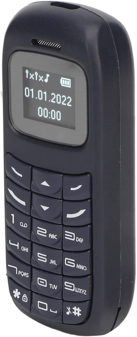 Unlocked Mini Cell Phone, Dual SIM Standby Large Buttons Bluetooth Music Player Low Radiation 2G Mobile Phone for Seniors Elderly & Students (Blue)