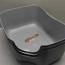 Pack Of 3 Cat Trays 8.5 x 22 x 13.5 In, Grey