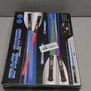 Cawiew 4 Pack Light up Sword Saber with FX Sound (on-Off Control) and Full Retractable Handle, 4 Colors LED Glow in The Dark Toy for Kids Adult