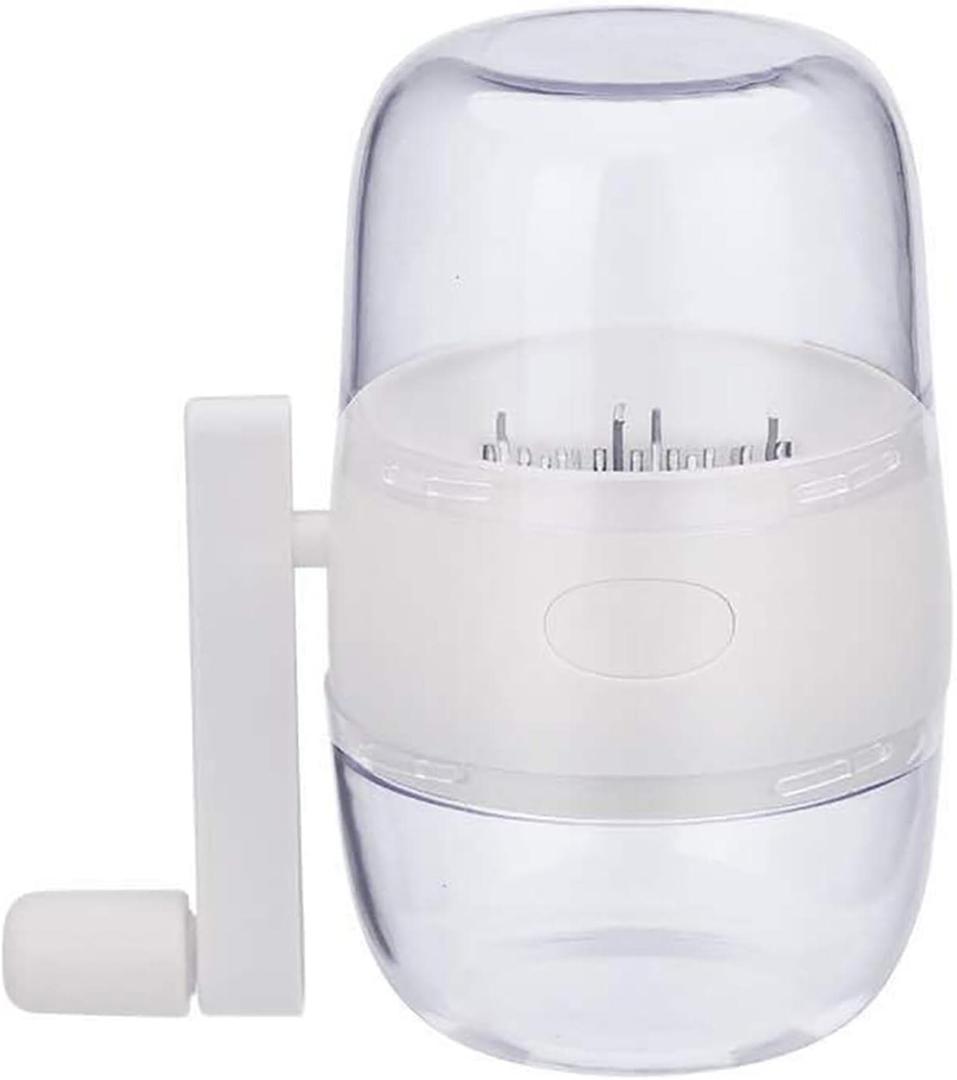 SYCOOVEN Nut Chopper Manual Nut Grinder Hand Crank For All Nuts Walnut Pecans, Hand Held Food Shredder Cutter Mincer Food Shredder Tool for Vegetables Fruits Nuts(White)