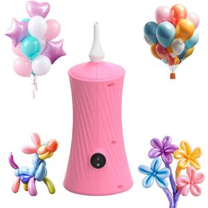 Balloon Pump Electric - Portable Air Balloon Pump for Long Balloons, Balloon Blower Inflator Machine for Twisty, Animal Classic Round, Foil, Latex Balloons