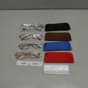 EFE Metal Frame Reading Glasses Readers for Men Women 2.5 Wire Lightweight Spring Hinge Eyeglasses 4 Pack (Mixcolor, 2.5)