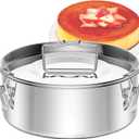 Flan Pan Flanera Mold, Stainless Steel Flan Mold with Lid - Flan Maker for 8 Quart Instant Pot