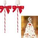 2 x 2 Pieces Christmas Tree Topper Holder Holiday Universal Tree Topper Stabilizer Treetop Base and Stand Halloween Tree Topper Supporter Fit All Base Types Adjustable stabilize Treetop Ornament