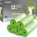 Forid Compostable Trash Bags - FORID 1.2 Gallon Small Garbage Bags 150 Count Mini Strong Trash Can Liners 5 Liter Unscented Wastebasket Bags for Kitchen Bathroom Office Home Garbage Can (5 Rolls/Green)