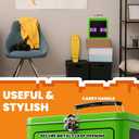 Minecraft Cookie Tin for Kids and Teenagers, Metal Clasp 7 x 7 Decorative Storage Cookie Jar - Gifts for Gamers