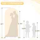 FUHSY Wedding Arch Cover Beige Arch Cover Backdrop Fabric 6FT Arch Spandex Cover for Arched Wall Backdrop Cover Stretchy Arch Stand Cover for Chiara Backdrop Cover Balloon Party Arch Covers Decoration