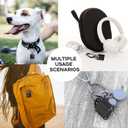 JEANUE-Waterproof Airtag Holder Keychain Case,Compatible Apple Air Tag Tracker with Key Ring, Keys/Dog Collar/Luggage (Black 2pack)