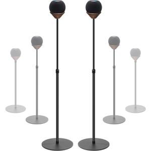 Floor Stand is Suitable for Homepod Mini, with Adjustable Height, Safety, Stability, and Anti Slip Bottom. Mini Speaker Accessories are Suitable for Living Rooms, bedrooms, Gyms (2 Pack- Black)