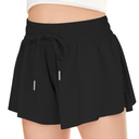 XL Girls Athletic Flowy Shorts with Pocket - 2 in 1 Butterfly Shorts for Teen Girls Youth Running Sports Spandex