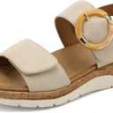 UBFEN Womens Flat Sandals Arch Support Open Toe Walking Comfy Casual Low Wedge Summer Shoes (9)