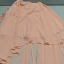 BeryLove Summer Wedding Guest Formal Cocktail Dresses Sequin Prom Party Lace High Low Bridesmaid Elegant Dress, Blush, Small