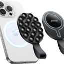 JOYROOM Magnetic Suction Cup Phone Mount, Silicone Octo Cup Buddy Phone Case Grip Stand, Magsafe Suction Mount Phone Holder for Shower/Mirror, TikTok Creator,Hands-Free Selfies/Call/Meeting(Black)