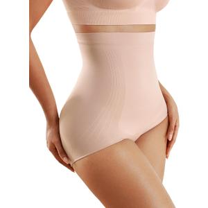 Momcozy Tummy Control Shapewear Panties, High-Waist Body Shaper, Seamless Shaping Underwear for Postpartum & Daily Dress (Medium, Nude)