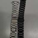 Stainless Steel Band and Case Compatible With Apple Watch Iwatch Ultra Series 11 10 9 8 7 6 5 4 3 2 1 SE Herms 49mm 45mm 46mm 44mm 42mm 41mm 40mm 38mm,Men Women Classic Classy Metal Business (Black&Silver)