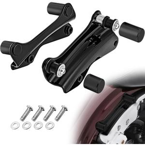 Mofun 4 Point Docking Hardware Kit with Docking Hardware Covers Compatible with Harley Touring Road King Street Road Electra Glide 2014-2025, Black, Quick Release