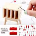 17PCS 1:12 Miniature Doll House Tools Metal Home Repair Tools Set Multifunctional Tiny Tool for Party Dollhouse Decoration Accessories Mini Yard Supplies Creative Pretend Toy