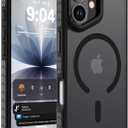 DEERLAMN Strong Magnetic Case for iPhone 17 6.3-Inch,[Compatible with Magsafe][Military Grade Drop Protection] Translucent Matte Shockproof Protective Phone Cover-Frosted Black