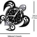Sea Turtle Wall Clock Glow in the Dark, 12 Inch 7 Kinds of LED Color Vinyl Record Wall Clock Silent Non Ticking, Vintage Decorative Turtle Night Light Wall Watch Clock for Living Room Bedroom