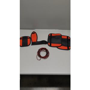 4 Pcs Luggage Handle Wraps Stretchy Suitcase Handle Wraps Backpack Handle Wrap for Handle Bags Red 2 medium sized and one small and one L shaped, black and red wire