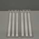 GenSwin Flameless White Taper Candles Flickering with 10-Key Remote, Battery Operated Led Warm 3D Wick Light Window Candles Real Wax Pack of 6, Christmas Home Wedding Decor(0.78 X 9.64 Inch)