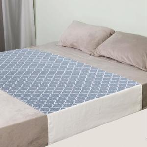OUTCREATOR Saddle Style Bed Pad with Tuck-in Sides, 34" x 54" Reusable Incontinence Underpad, Absorbent Waterproof Washable Quilted Tuckable Mattress Protector for Adults, Elderly, Kids, Pets (Gray)
