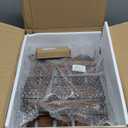 MyGift 3 Panel Wall Mounted Entryway Bulletin Board Combo Set with Rustic Burnt Solid Wood Frame with a Chalkboard, Cork Board, Black Metal Mail Basket, and Hanging Rail