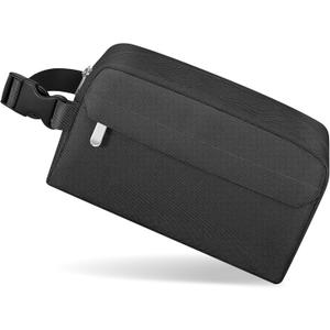 Small Insulated Snack Bag Lunch Box,Collapsible Reusable Small Lunch Bag with Snap Buckle Handle for Beach Travel Picnic,Black 5-Can(3L)