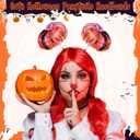 Jexine 12 Pcs Halloween Pompom Headband Hair Tinsel Hair Accessory Wrapped Ponytail Headwear Feather Headband for Women Cos (Colorful)