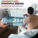 Honeywell TurboForce Air Circulator, Small Tabletop Fan, Quiet Personal Fan for Home or Office, 3 Speeds, 90 Degree Pivoting Head, White, HT-904