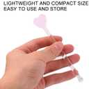 Glass Swizzle Sticks for Cocktails Drinks, 5Pcs Heart Shape Drink Swizzle Sticks Glass Coffee Beverage Cocktail Stirrers Stirring Spoons for Restaurant Home Bar Party