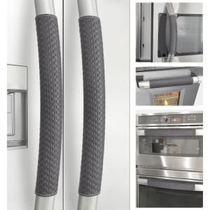 Refrigerator Door Handle Covers, 6 PCS, Performance Appliance Handle Covers, Non-Slip Fridge Door Handle Covers, Keep Your Kitchen Clean, Microwave Oven Dishwasher door Handle Protectors(Carbon Gray)