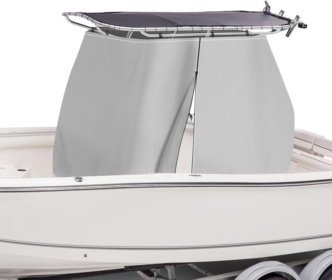 T-Top Center Console Cover for Boat, Universal 600D Heavy Duty Waterproof Tear-Resistant Polyester T Top Boat Cover Protecting Boat Center Console and Helm Seat Trailerable (L:86" L 47" W 72" H)