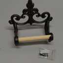 Cast Iron Toilet Paper Roll Holder Wall Mounted Vintage Rustic Tissue Roll Holder Decor for Kitchen and Bathroom Included Screws and Anchors