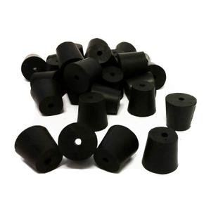 RS-4-1 Rubber Stoppers, Size 4, Drilled 1-Hole (1-Pound Pack),Black