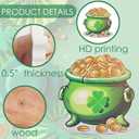 4 PCS St Patricks Day Tables Centerpieces Decorations Wooden, St Patricks Day Tiered Tray Decorations Set for Kitchen Office Home Indoor Mantel Decorations