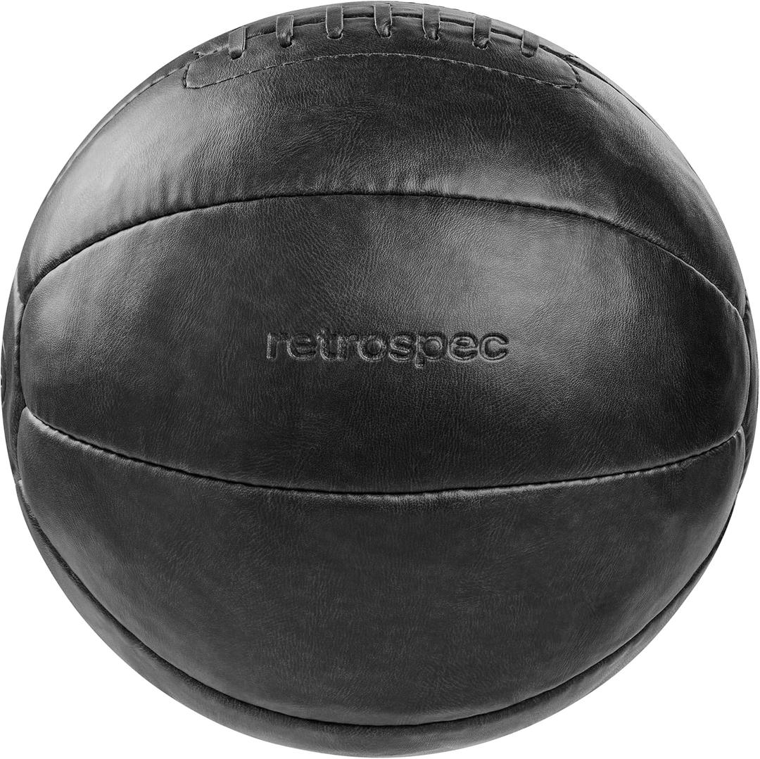 Core Weighted Medicine Ball 25 lbs, Soft Touch Vegan Leather with Sturdy Grip for Strength Training, Recovery, Balance Exercises and Other Full-Body Workouts (Black)