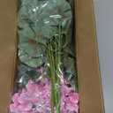 GLIDLION 24 Bundles Artificial Geranium Flowers for Spring Summer Decor, UV-Resistant Fake Plants Realistic Faux Silk Bouquets for Front Door Farmhouse Garden Porch Home Outdoor Decor (Pink)