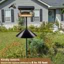 Garbuildman Squirrel Baffle for Bird Feeder Pole, Outside Pole Mount Bird House Guard for Outdoor Shepherds Hook, 19 Inch Diameter, 1 Pack