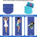 MOXILS Sleeping Pad, Ultralight Inflatable Sleeping Pad for Camping, Built-in Pump, Ultimate for Camping, Hiking, Airpad, Carry Bag, Repair Kit, Compact & Lightweight Air Mattress(Blue)