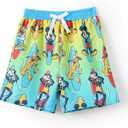 Disney Mickey and Friends Toddler UPF 50+ Swim Trunks with Compression Liner for Infant to Little boy